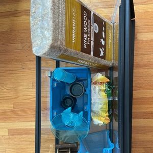 Hamster tank and supplies